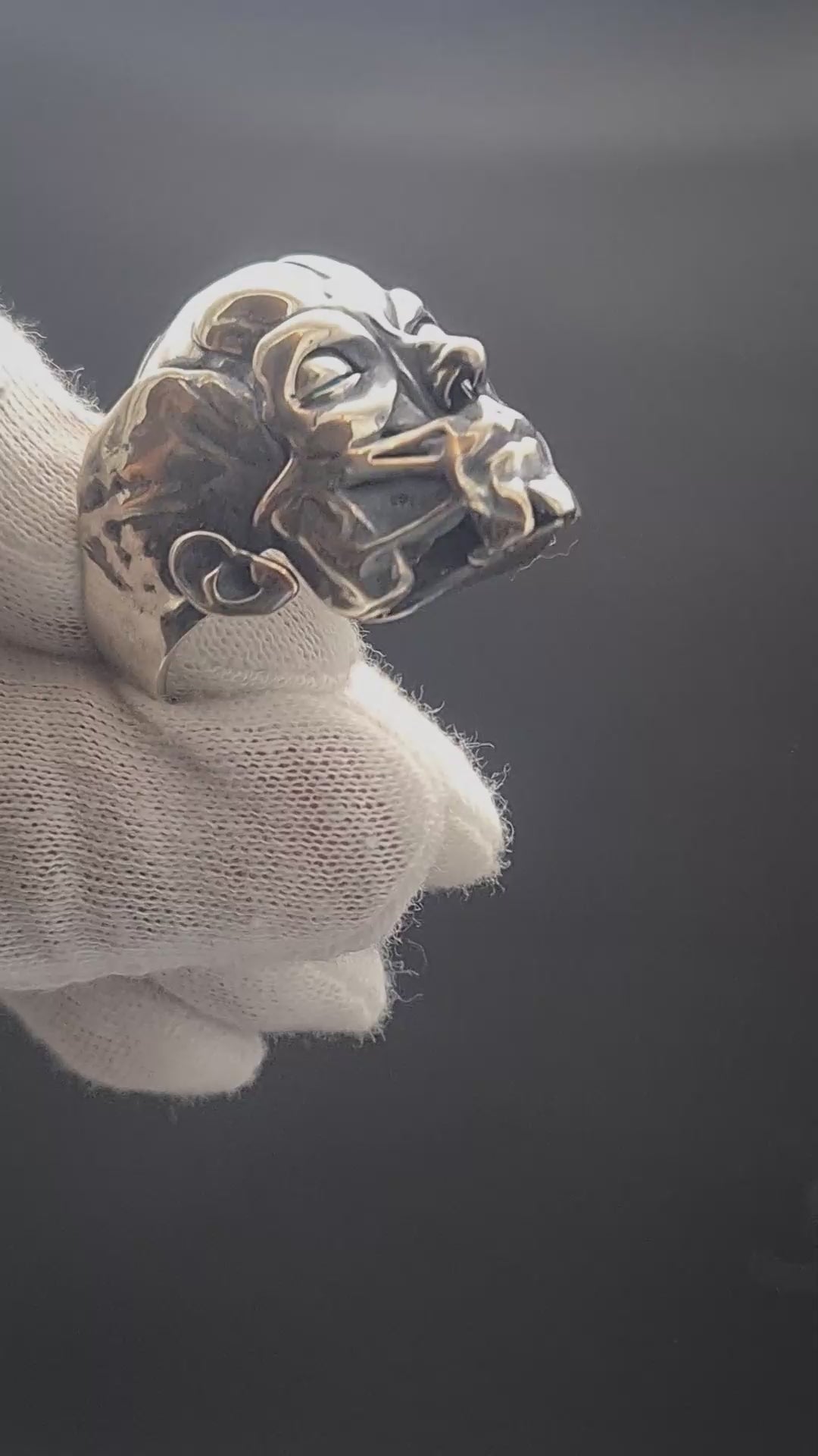 the original accuser, sterling silver ring with moving opal eyes mens and womens jewelry video