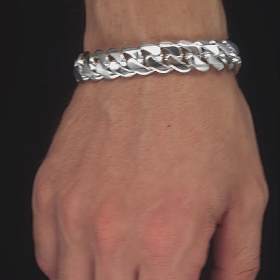 Cuban link bracelet silver 925